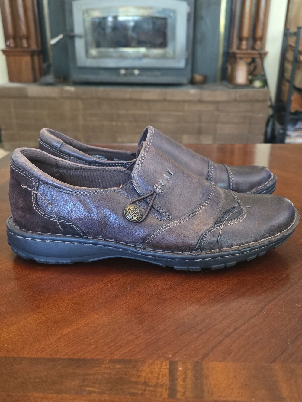 Earth Spirit Gelron Brown Leather Comfort Loafers Size 7.5
